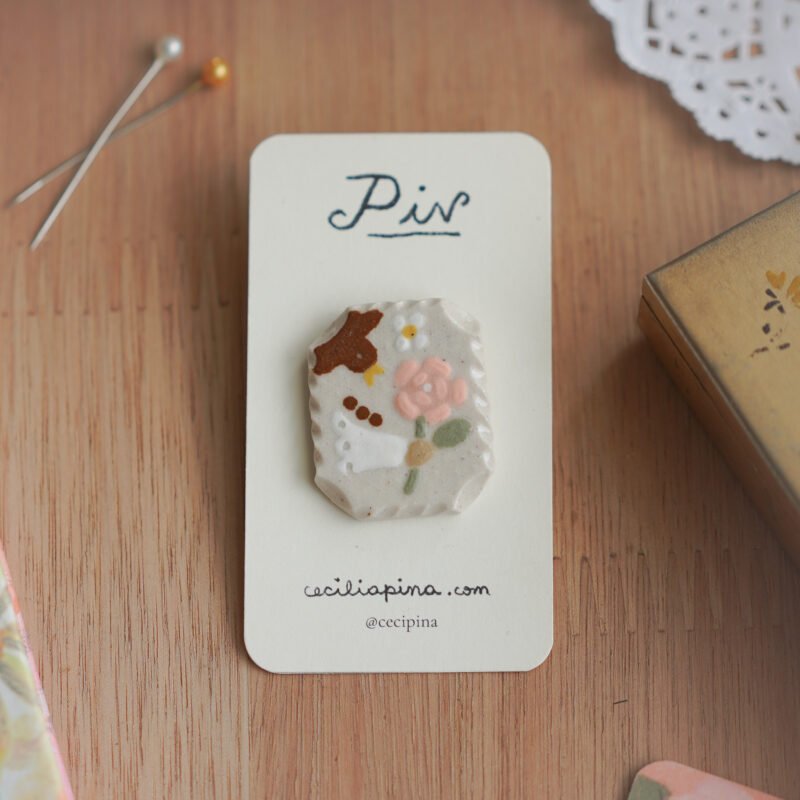 rosa regalo / broche