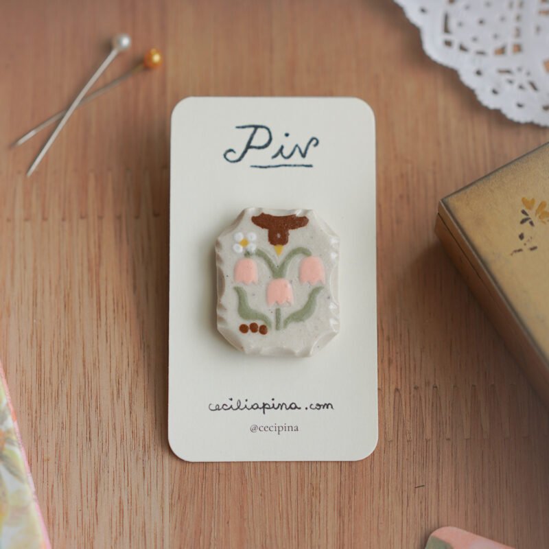 campanitas rosadas / broche