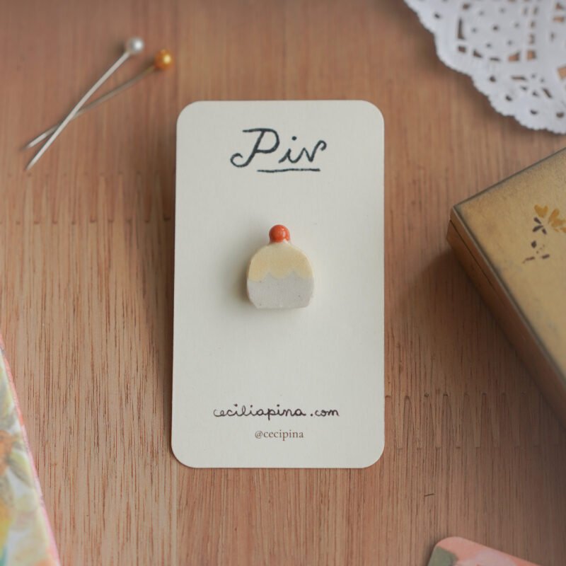 bombon amarillo / broche