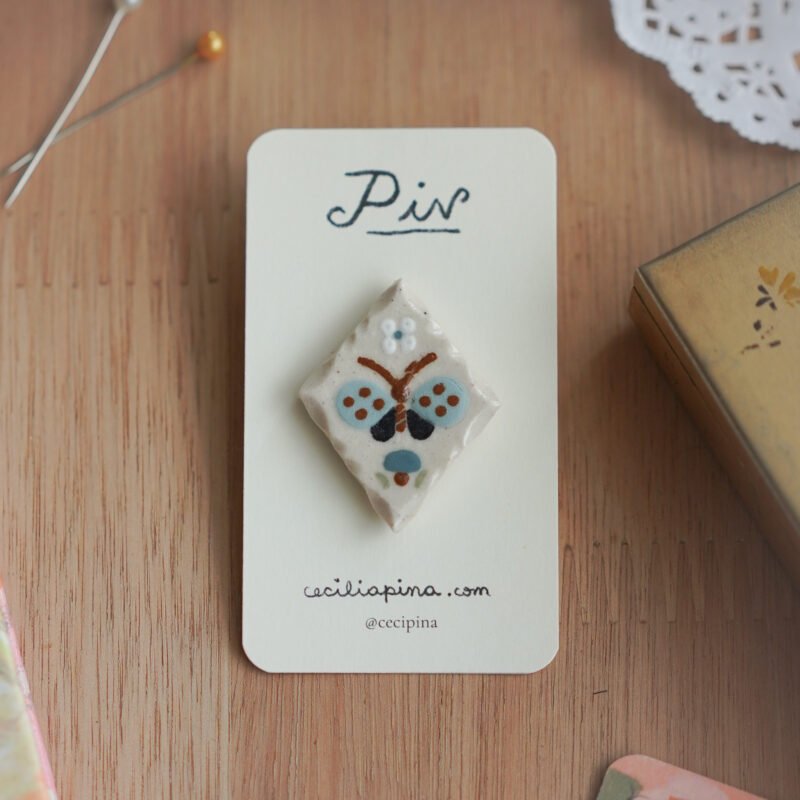 mariposa celeste / broche