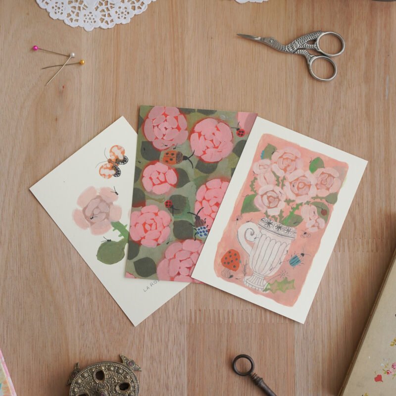 ROSAS  / set de postales