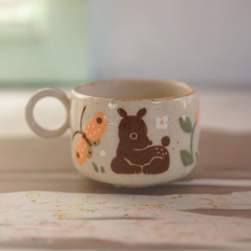 Ciervo y hongo / tacita