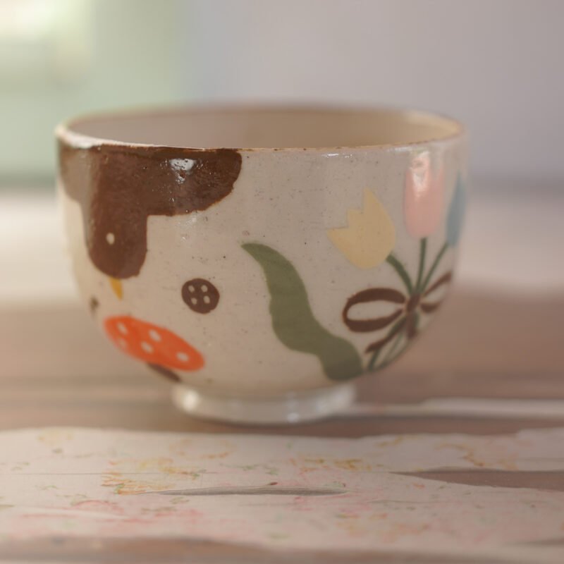 pajaro y tulipanes / Cuenco