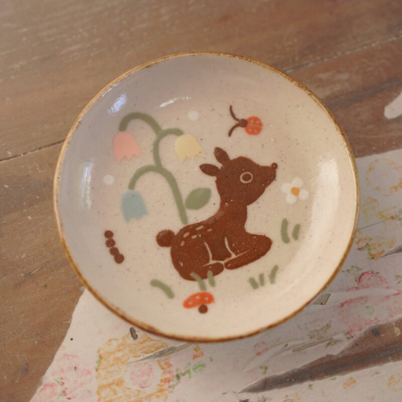 ciervo y campanitas / plato