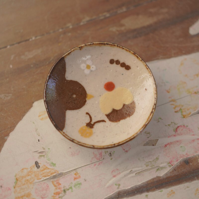 pájaro & bombón amarillo / plato pequeño