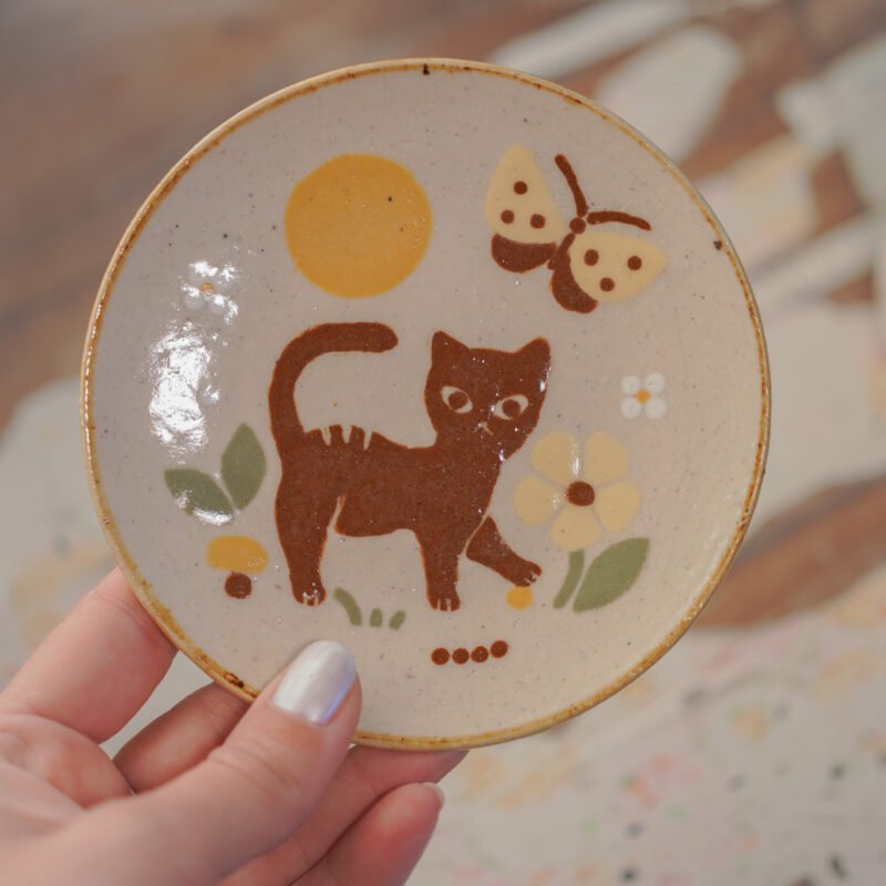 gato y sol / plato