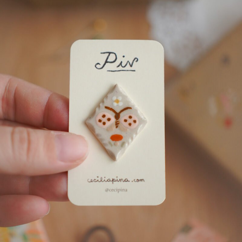 mariposa rosa / broche