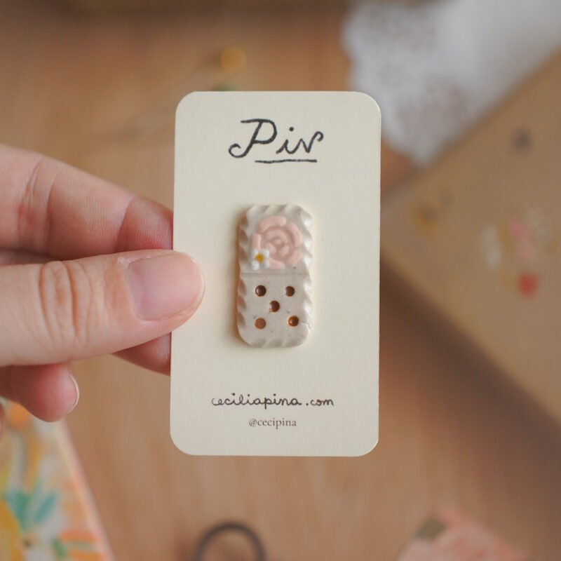 rosa dominó ii / broche