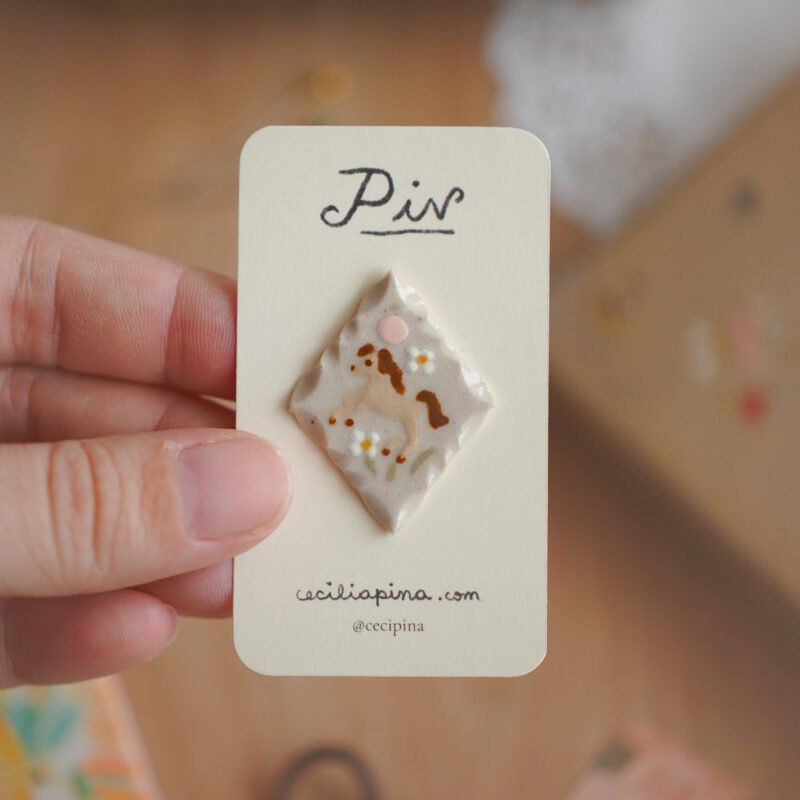 caballito rosa / broche