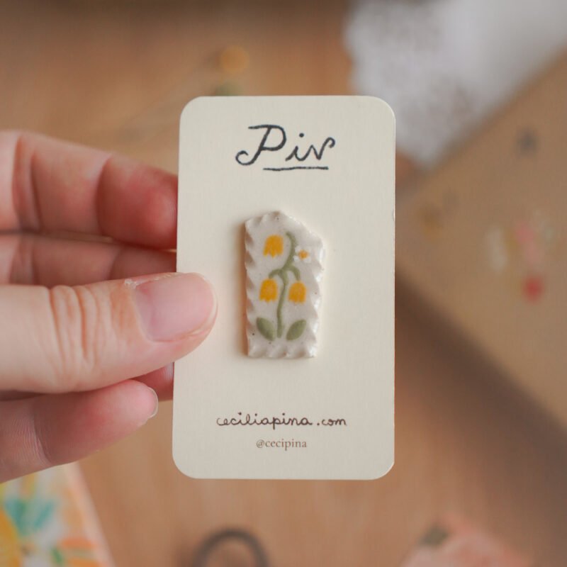 campanitas amarillas / broche