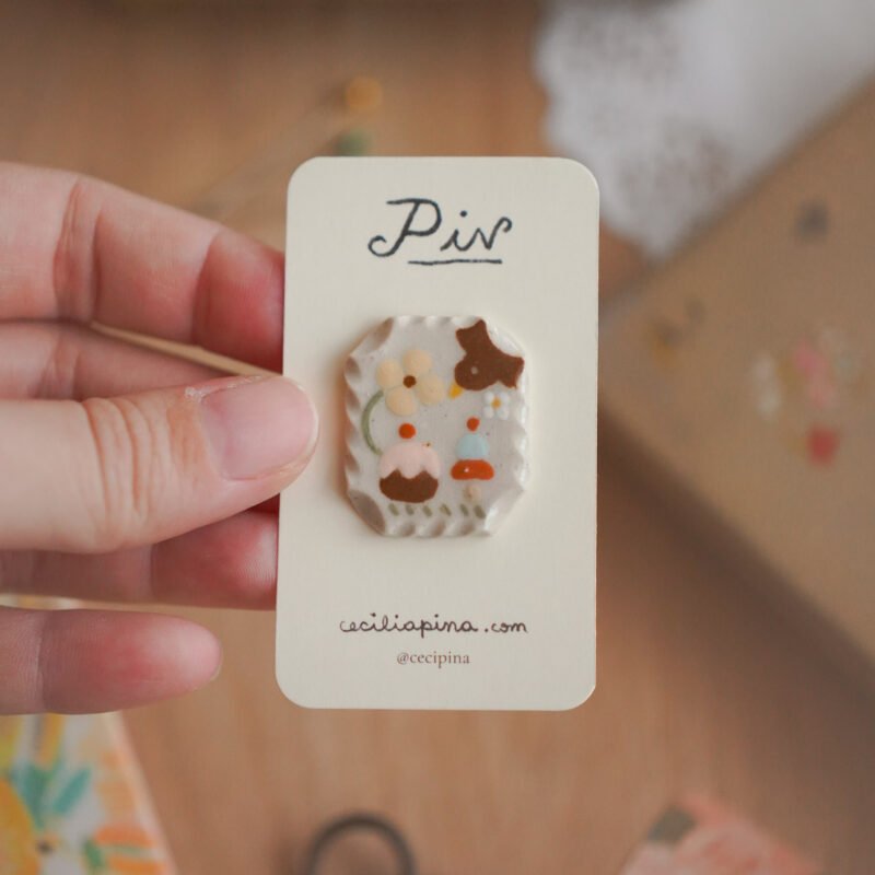 pájaro & dulces / broche