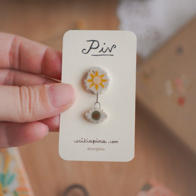 sol y ojo místico / broche charm